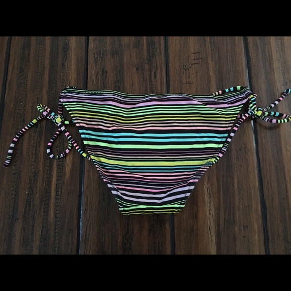 Victoria Secret Bikini Bottoms - neon stripes - Picture 2 of 3